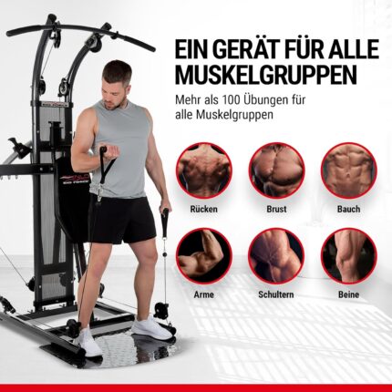 HAMMER Bio Force Extreme Multi-Gym with man performing bicep curls