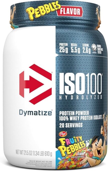 Dymatize ISO100 Hydrolyzed Whey Protein Powder – Fruity Pebbles Flavor